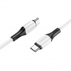 Кабель BOROFONE BX79 Type-C to Type-C 3A,60W, 1m, silicone, silicone connectors, Білий