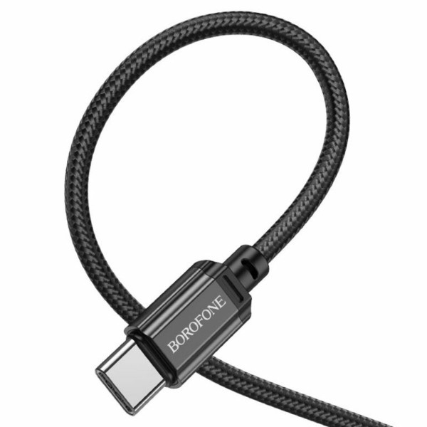Кабель BOROFONE BX87 Sharp 60W charging data cable for Type-C to Type-C Чорний