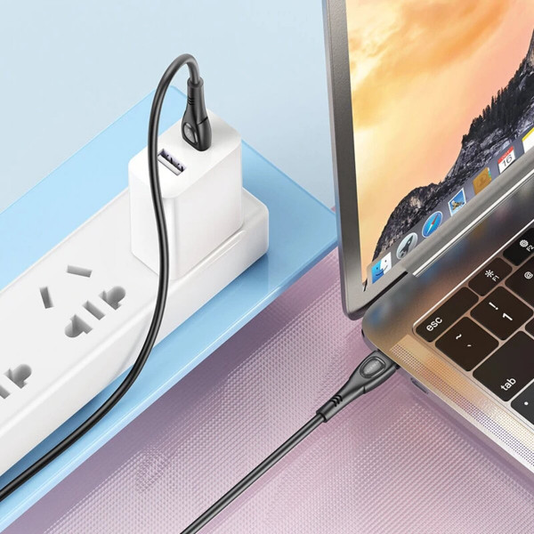 Кабель BOROFONE BX98 Type-C to Type-C Superior 60W charging data cable Чорний