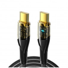 Кабель Essager Interstellar Transparent Design USB Charging Cable Type C to Type C 100W 1m чорний (EXCTT1-XJ01-P)