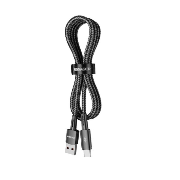Кабель Essager Sunset USB A to Type C 120W USB Charging Cable 1m black (EXC120-CG01-P)