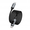 Кабель HOCO U148 Lord 100W digital display charging data cable Type-C Black (6942007668675)