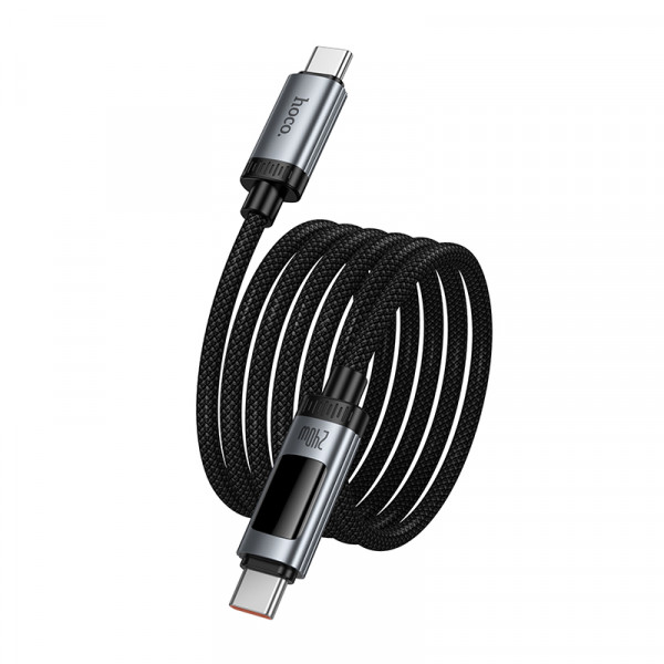 Кабель HOCO U148 Lord 100W digital display charging data cable Type-C Black (6942007668675)