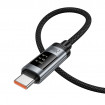 Кабель HOCO U148 Lord 100W digital display charging data cable Type-C Black (6942007668675)