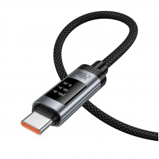 Кабель HOCO U148 Lord 100W digital display charging data cable Type-C Black (6942007668675)