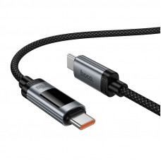 Кабель HOCO U148 Lord 100W digital display charging data cable Type-C Black (6942007668675)