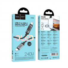 Кабель HOCO U148 Lord 100W digital display charging data cable Type-C Black (6942007668675)