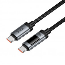Кабель HOCO U148 Lord 100W digital display charging data cable Type-C Black (6942007668675)