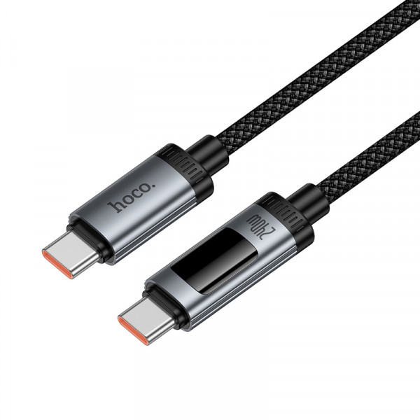 Кабель HOCO U148 Lord 100W digital display charging data cable Type-C Black (6942007668675)