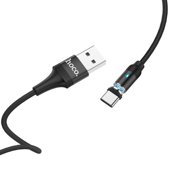 Кабель HOCO U76 Fresh magnetic charging cable for Type-C Black