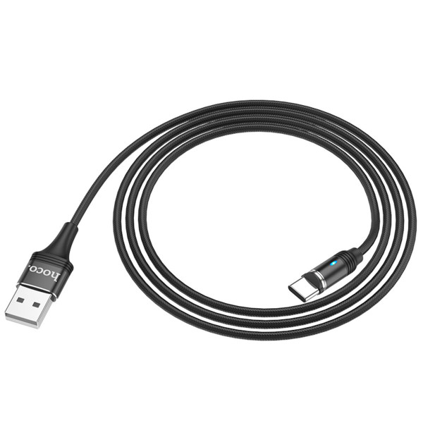 Кабель HOCO U76 Fresh magnetic charging cable for Type-C Black