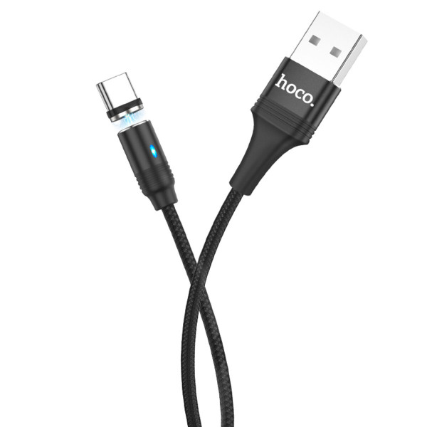 Кабель HOCO U76 Fresh magnetic charging cable for Type-C Black