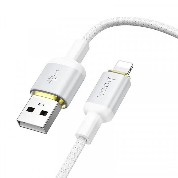 Кабель HOCO X128 Benefit charging data cable iP White (6942007681087)