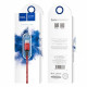 Кабель HOCO X14 USB to Type-C 3A, 1m, nylon, aluminum connectors, Black-Red (6957531062875)