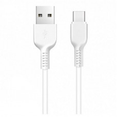 Кабель HOCO X20 USB to Type-C 3A, 1m, PVC, TPE connectors, White (6957531068853)