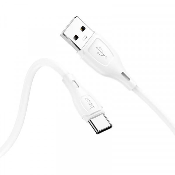 Кабель HOCO X61 Ultimate silicone charging data cable for Type-C White (6931474747853)