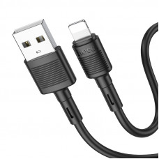 Кабель HOCO X83 USB to iP 2.4A, 1m, PVC, PVC connectors, Black (6931474770868)