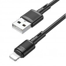Кабель HOCO X83 USB to iP 2.4A, 1m, PVC, PVC connectors, Black (6931474770868)
