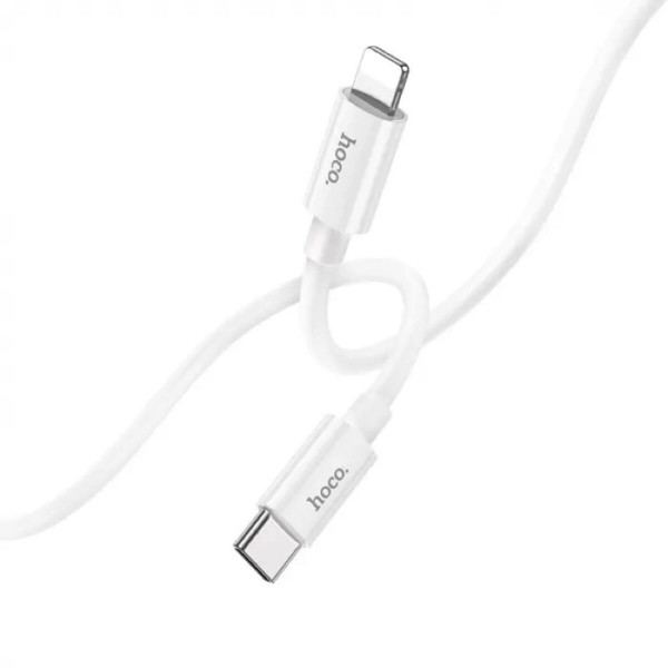 Кабель HOCO X87 Magic silicone PD charging data cable for iP Білий