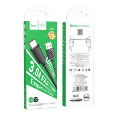 Кабель HOCO X88 Gratified charging data cable for Type-C Black (6931474783349)