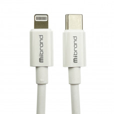 Кабель Mibrand MI-17 Flexible Charging Line Type-C for Lightning 5A 1m Білий