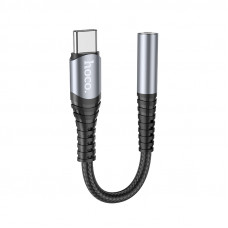 Кабель-перехiдник HOCO LS33 Type-C Digital 3.5 Audio converter Metal Gray