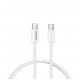 Кабель REMAX Chelectricy Series 65W PD Fast Charging Braided Data Cable RC-C010 C-C White (6954851215493)
