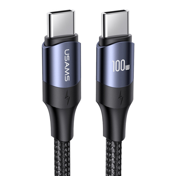 Кабель Usams US-SJ524 U71 Type-C To Type-C 100W PD Fast Charging & Data Cable 1.2m чорний