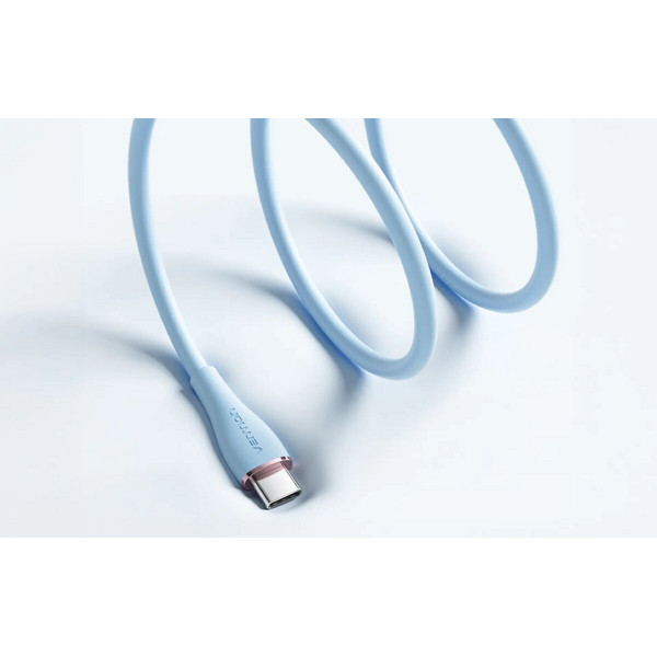 Кабель Vention USB 2.0 C Male to C Male 5A Cable 1M Light Blue Silicone Type (TAWSF)