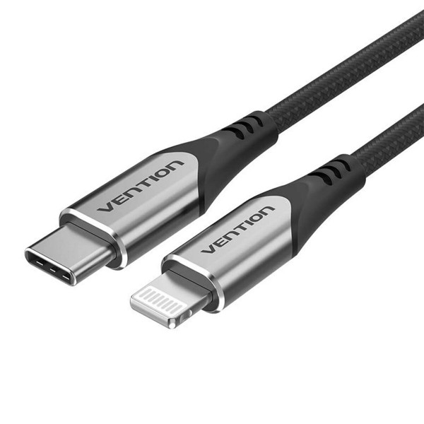 Кабель Vention USB 2.0 C to Lightning Cable 1M Gray Aluminum Alloy Type (TACHF)