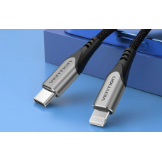Кабель Vention USB 2.0 C to Lightning Cable 1M Gray Aluminum Alloy Type (TACHF)