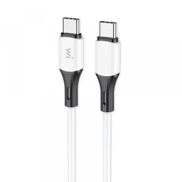 Кабель Wibrand Mamba 60W silicone charging data cable 1m C to C White (WI.DC/MA1W-CC)