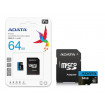 Карта пам'яті microSDXC (UHS-1) A-DATA Premier 64Gb Class 10 A1 (R-100Mb/s) (adapter SD) (AUSDX64GUICL10A1-RA1)