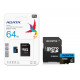 Карта пам'яті microSDXC (UHS-1) A-DATA Premier 64Gb Class 10 A1 (R-100Mb/s) (adapter SD) (AUSDX64GUICL10A1-RA1)