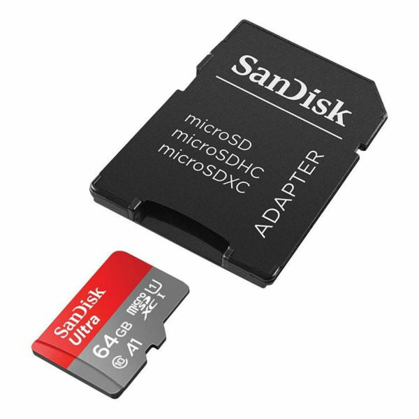 Карта пам'яті microSDXC (UHS-1) SanDisk Ultra 64Gb class 10 A1 (140Mb/s) (adapter SD)