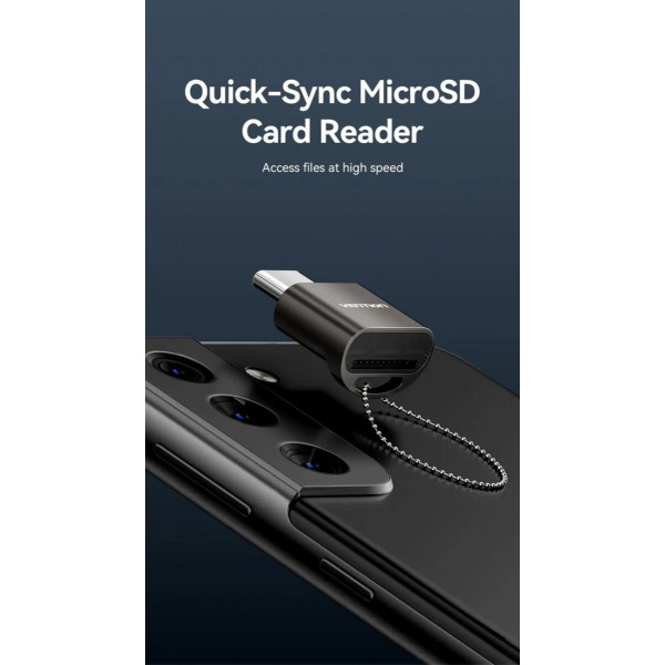 Картридер Vention USB 2.0 Type-C MicroSD Card Reader Gray Zinc Alloy Type