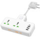 Мережевий подовжувач HOCO AC11A Voyage 2-position expansion socket(1C3A) White (6942007607063)