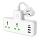 Мережевий подовжувач HOCO AC11A Voyage 2-position expansion socket(1C3A) White (6942007607063)