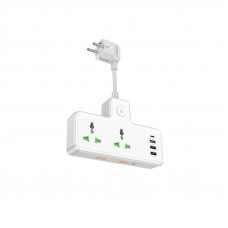 Мережевий подовжувач HOCO AC11A Voyage 2-position expansion socket(1C3A) White (6942007607063)