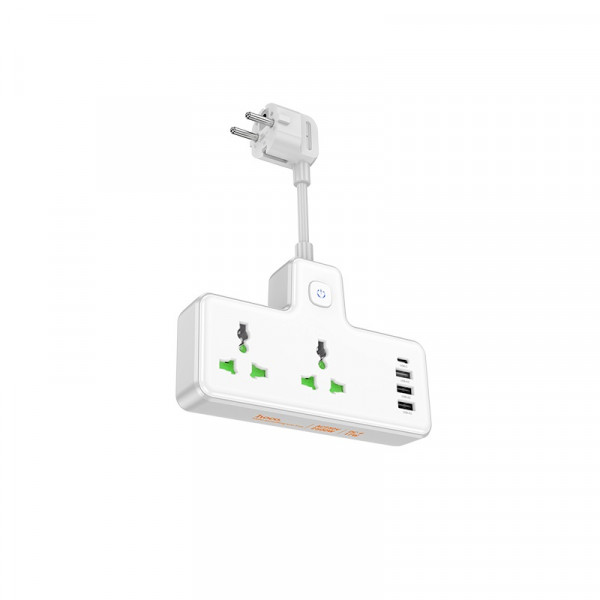 Мережевий подовжувач HOCO AC11A Voyage 2-position expansion socket(1C3A) White (6942007607063)