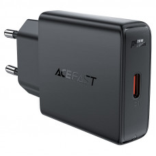 Мережевий зарядний пристрій ACEFAST A65 PD20W GaN single USB-C ultra-thin charger Чорний