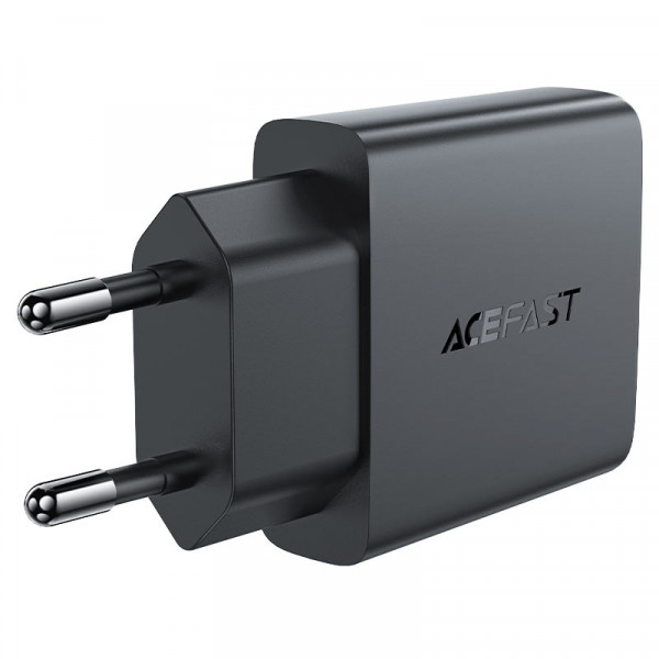Мережевий зарядний пристрій ACEFAST A65 PD20W GaN single USB-C ultra-thin charger Чорний