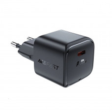 Мережевий зарядний пристрій ACEFAST A77 mini PD30W GaN USB-C charger Black