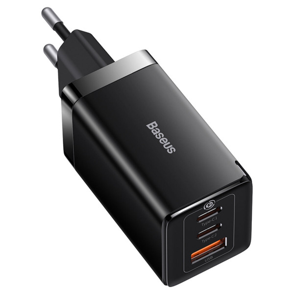 Мережевий зарядний пристрій Baseus GaN5 Pro Fast Charger 2C+U 65W EU Black(Include：Baseus Xiaobai series fast charging Cable Type-C to Type-C 100W(