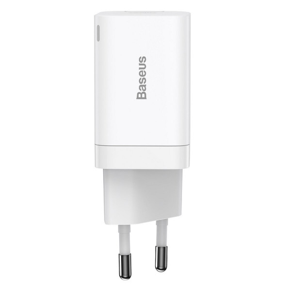 Мережевий зарядний пристрій Baseus Super Si Pro Quick Charger C+U 30W EU Білий