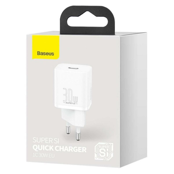 Мережевий зарядний пристрій Baseus Super Si quick charger IC 30W EU Білий