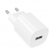 Мережевий зарядний пристрій BOROFONE BA101A Pudding single port charger (EU) White (6941991124013)