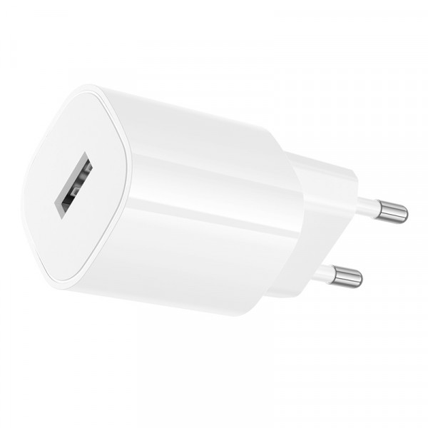 Мережевий зарядний пристрій BOROFONE BA101A Pudding single port charger (EU) White (6941991124013)
