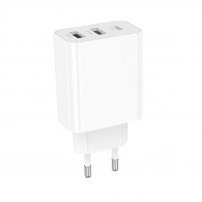 Мережевий зарядний пристрій BOROFONE BA105A Stellar three-port charger White (6941991125270)