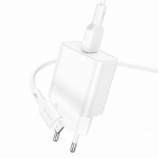 Мережевий зарядний пристрій BOROFONE BA72A Spring single port QC3.0 charger set(Micro) Білий